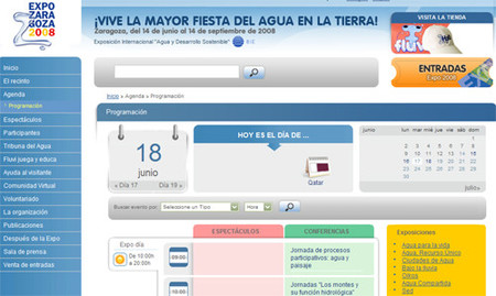 Expo Zaragoza 2008: la agenda