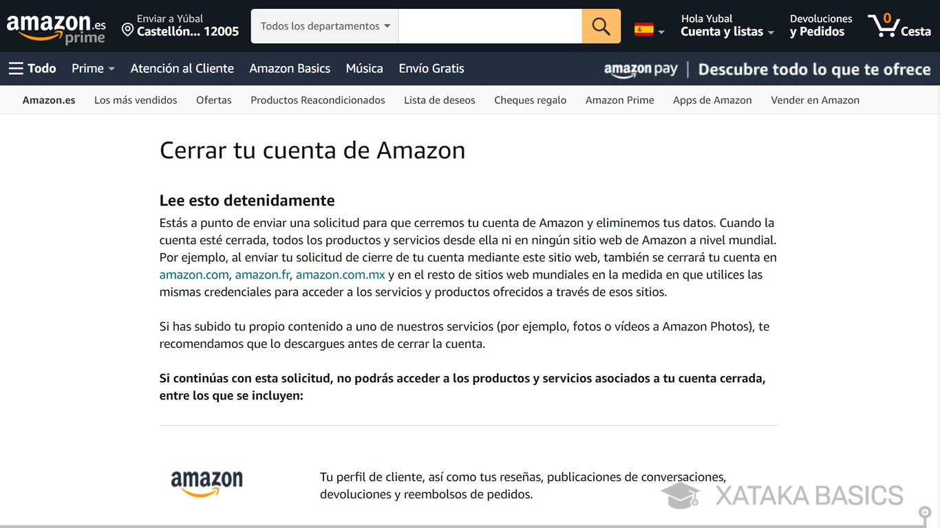 Cómo borrar o eliminar tu cuenta de Amazon definitivamente