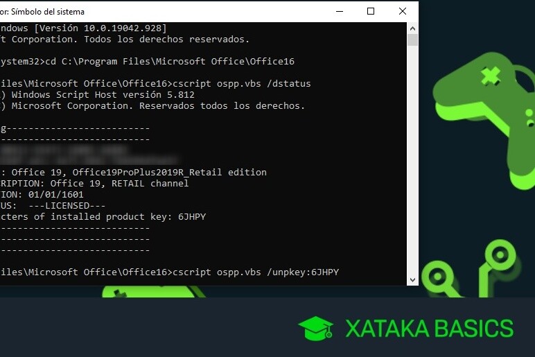 Cómo eliminar la clave de la licencia de Office 2016, 2019 u Office 365