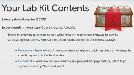 Mozilla Lab kit: varios experimentos para Firefox en un solo paquete
