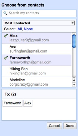 Selecciona los destinatarios de tus correos en Gmail
