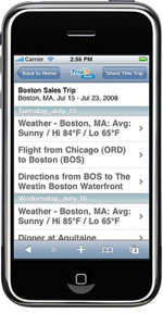 TripIt para dispositivos móviles