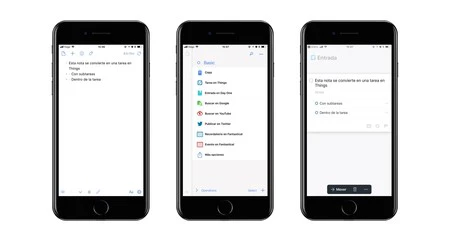 Drafts でサブタスクを含むタスクを作成し、Things に送信する方法の簡単な例。