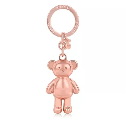 TOUS Llavero Oso Teddy Bear dorado rosa