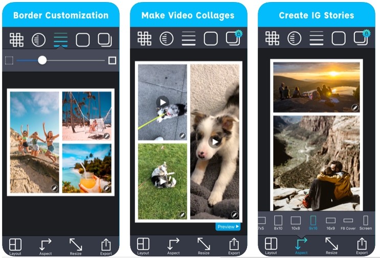 17 apps para hacer collages para Instagram, tanto en el feed principal