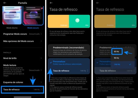 Xiaomi Miui 14 リフレッシュレート