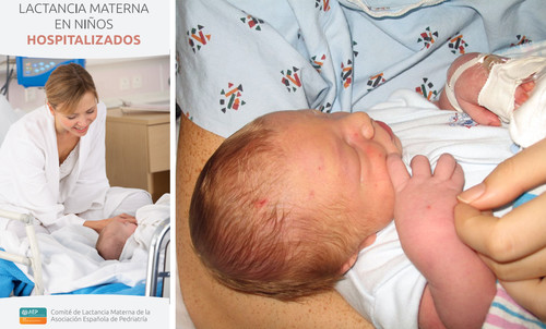 La AEP publica un tríptico para defender la lactancia materna cuando el bebé o niño es hospitalizado