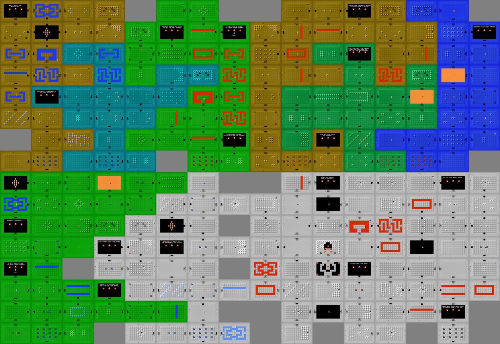 Todas las mazmorras de The Legend of Zelda en una sola imagen no es un truco, sino una genialidad de Nintendo en 1986 Todas las mazmorras de The Legend of Zelda en una sola imagen no es un truco, sino una genialidad de Nintendo en 1986