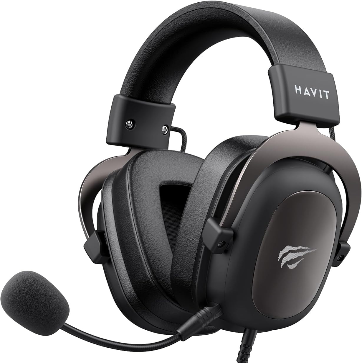 Havit Headphone Fone de Ouvido H2002d, Gamer, com Microfone, Falante 53mm, Plug 3, 5mm: compatível com Xbox e PlayStation, HAVIT, HV-H2002d