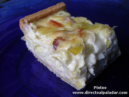 Quiche de puerros, cebolla y bacón. Receta