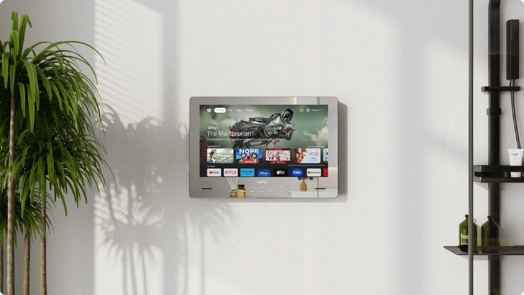 Una Smart TV futurista para tu baño: es un espejo con Google TV, totalmente impermeable y con botones táctiles 
