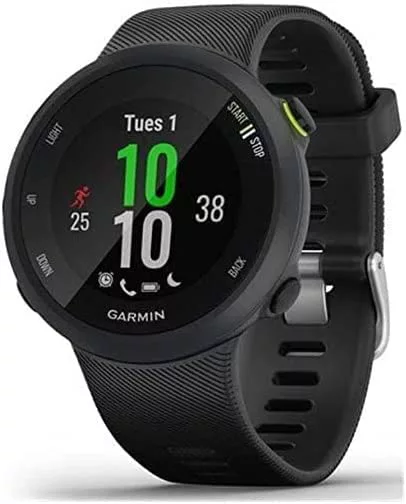 スポーツウォッチ - Garmin Forerunner 45、ブラック、GPS、Connect IQ、カロリーコントロール、サイズ L