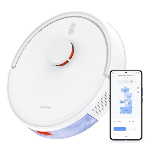 XIAOMI Robot Vacuum S20 - Robot Aspirador y fregasuelos con Sistema Inteligente de navegación láser (LDS), succión de 5000 Pa, rutas de Limpieza en Zigzag, Blanco (Versión ES)