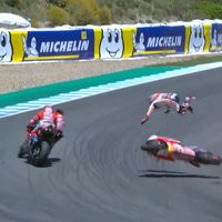 Así de dura ha sido la caída múltiple que ha dejado fuera de juego a Lorenzo, Dovizioso y Pedrosa