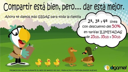 Digame sube la apuesta a 80 GB con su última mejora y ofrece líneas adicionales al 50% de descuento