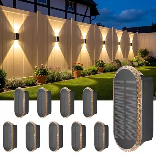 ELLASAY Aplique Solar Pared Exterior, Lámparas Solares