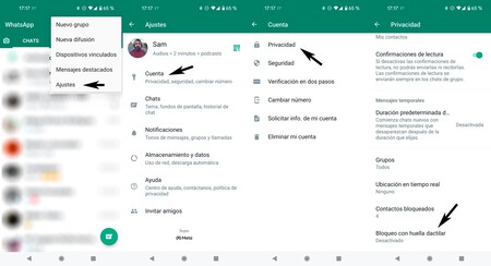 Cómo proteger los chats de WhatsApp con huella digital