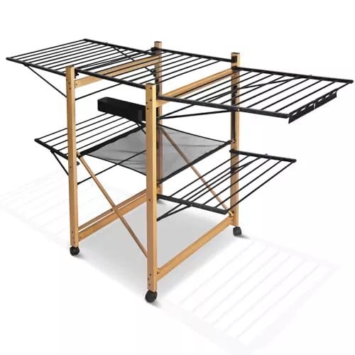 VOUNOT® Tendedero Ropa Plegable con Alas Laterales, 180x61x105cm