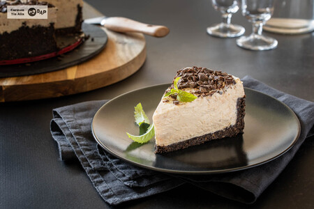Tarta de queso y crema de cacahuete sin horno