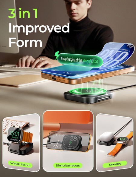 Cargador LISEN 3 en 1 compatible iPhone 17 Apple