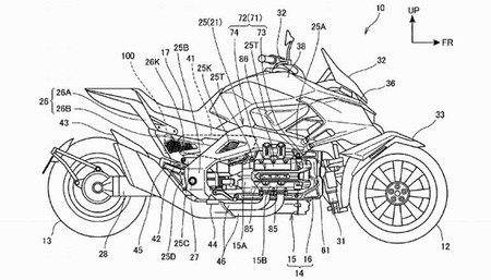 Esto no es un Transformer, son los bocetos de una Honda de tres ruedas ¡híbrida!