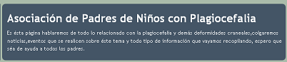 Blog de la Asociación de Padres de Niños con Plagiocefalia