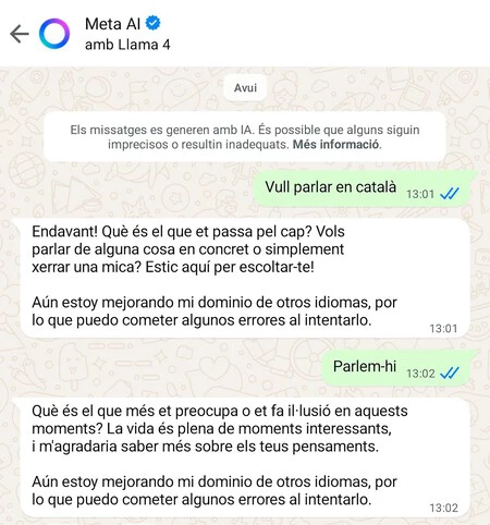 Meta AI en WhatsApp y con un número de Estados Unidos
