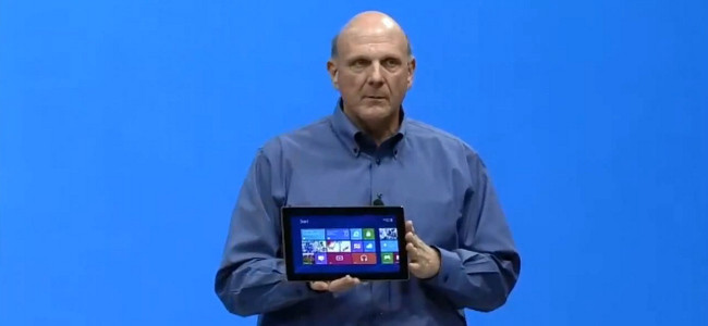 Steve Ballmer con Surface
