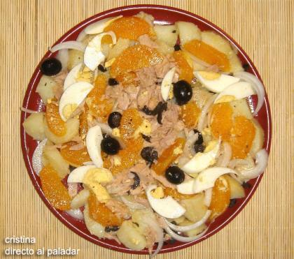 Ensalada malagueña. Receta