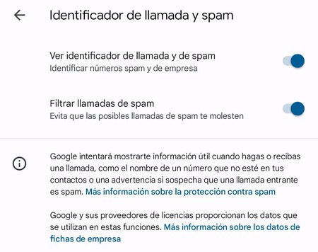 Filtro de llamadas Spam