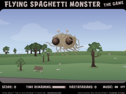 Flying Spaghetti Monster, el juego