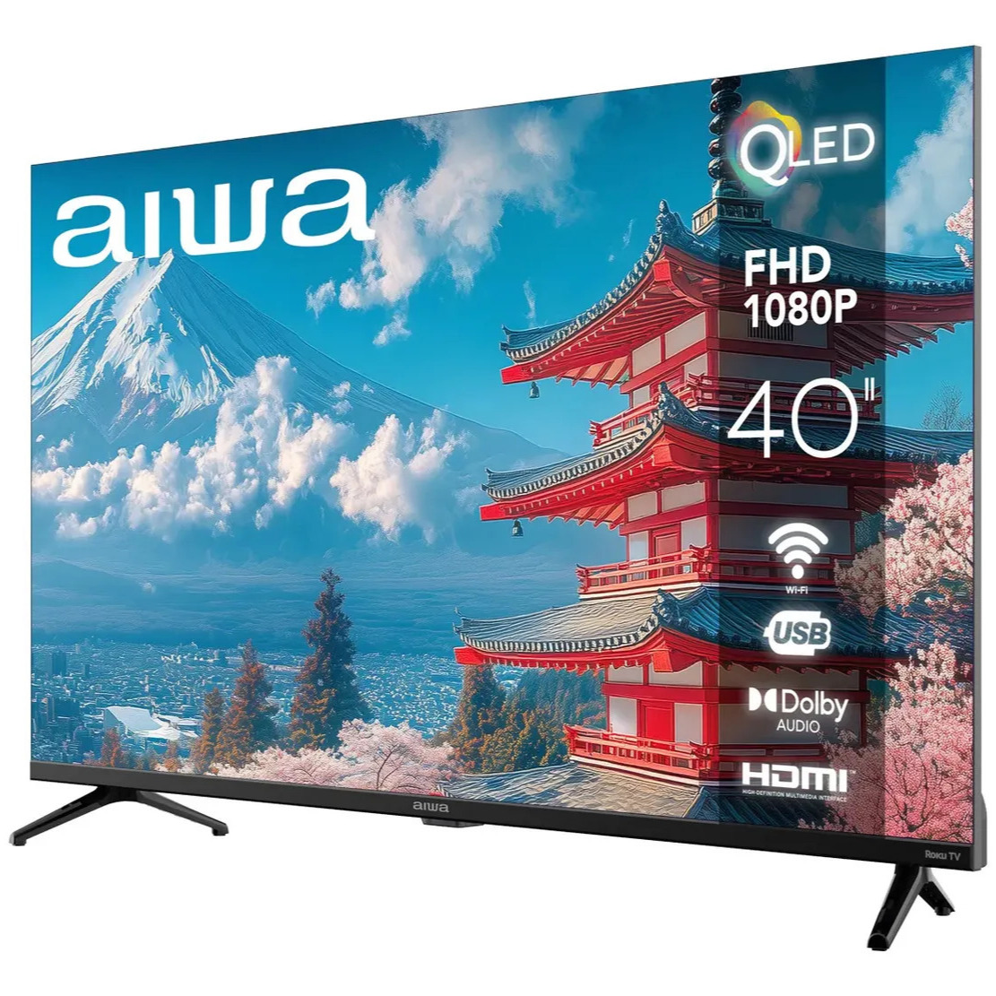 Pantalla Smart Tv Aiwa 40 Pulgadas Qled Full Hd Roku Tv