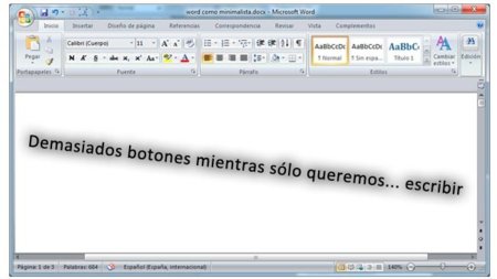 Word 2007 como editor de textos minimalista