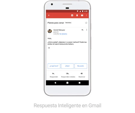 Gmail スペイン語でのスマート リプライ