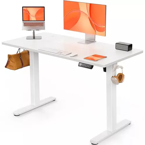 ErGear Escritorio Elevable Eléctrico Ajustable en Altura 120 x 60 cm