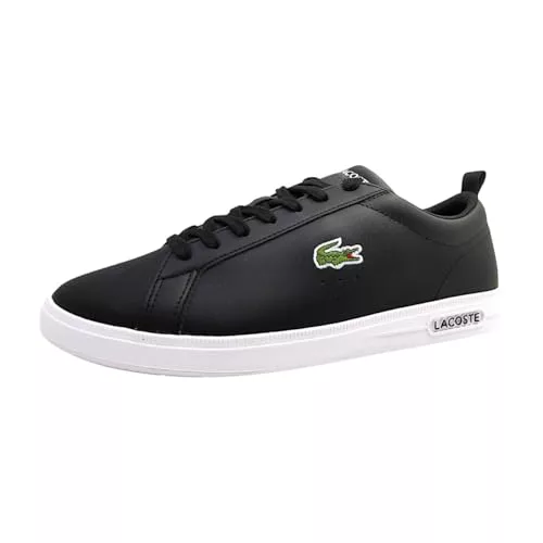 Lacoste Zapatillas CarnaBase para hombre, negro y blanco, 43 EU