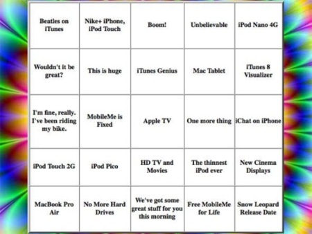 ¿Lo dudábais? Aquí está el bingo de la keynote