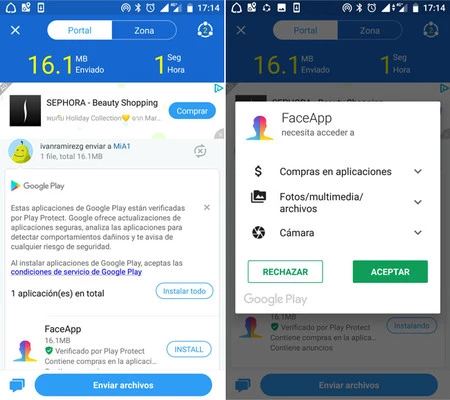 SHAREitで受け取ったAPKからアプリをインストールすると、Google Playからの場合と同様にインストールされます