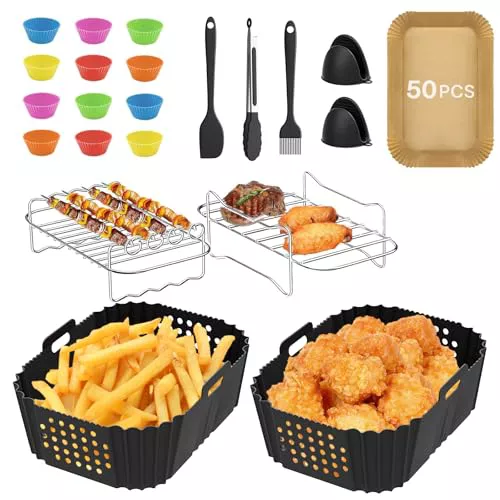 Meltrck 75 Piezas Accesorios para Freidora de Aire