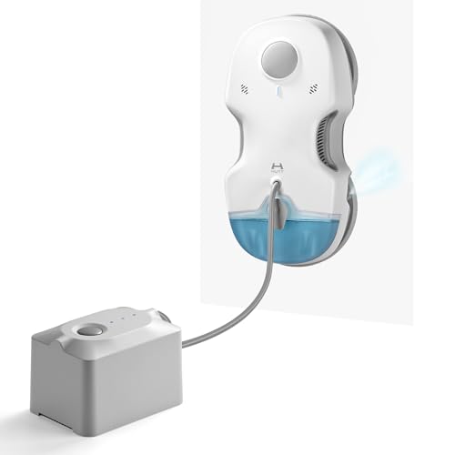 HUTT S7 Plus Robot Limpiacristales con Fuente de Energía Portátil, Sistema Dual Drive Flotante 3D, Carga Durante el Funcionamiento, Pulverización Automática y Protección Múltiple