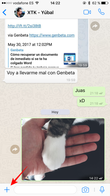 Entras A Conversacion Y Pulsas Plus