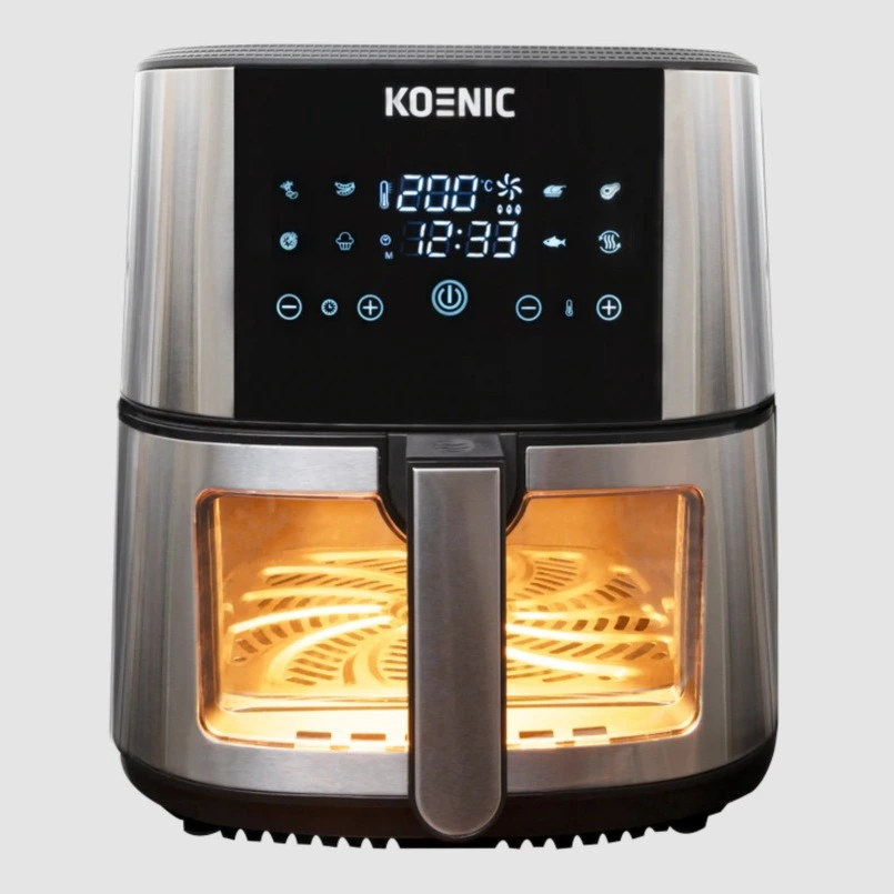 Freidora de aire - KOENIC KAF 71523 B, 1500 W, 7.2 l Cesta XXL, 80-200°C