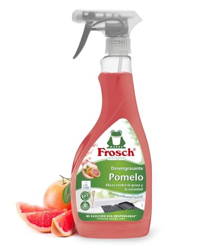 Frosch - Quitagrasas Desengrasante Ecológico Pomelo, Apto para Superficies Alimentarias, Elimina la Grasa sin Esfuerzo - 500 ml