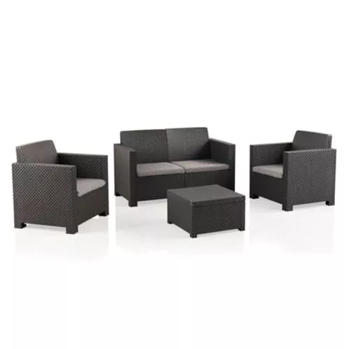 SP Berner Shaf - EVO Confort | Set Muebles de Salon Exterior - Conjunto Muebles Jardin Exterior 4 Plazas 
