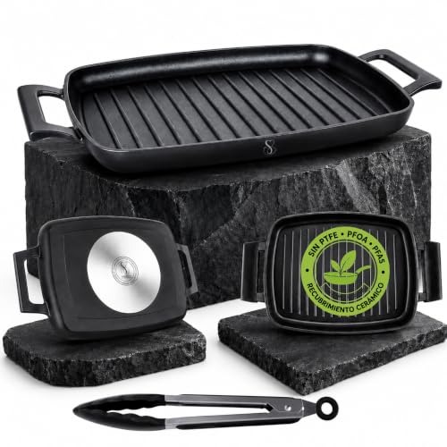 Stone&Stone Plancha Grill Inducción Rectangular 47 cm