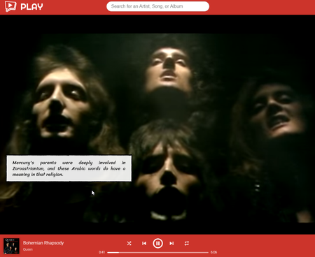 Con esta app puedes navegar los vídeos musicales de YouTube y aprender cosas interesantes sobre los artistas