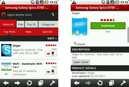 Opera Mobile Store, Opera lanza su tienda de aplicaciones para todos los móviles