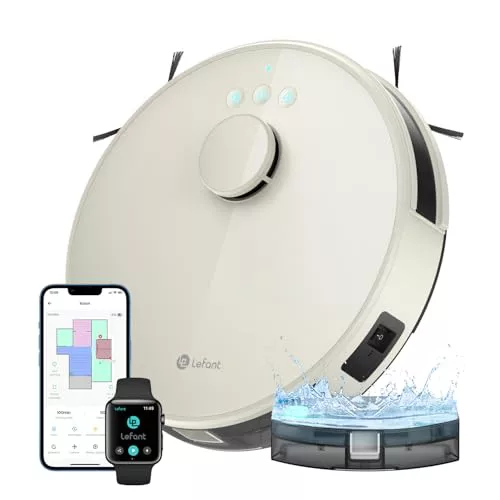 Lefant M1 Robot Aspirador y Fregasuelos con mapeo, 5500Pa, 200 Min