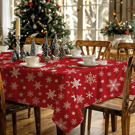 Aibiin Mantel De Navidad Rectangular