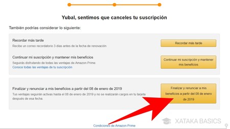 como cancelar mi cuenta amazon prime